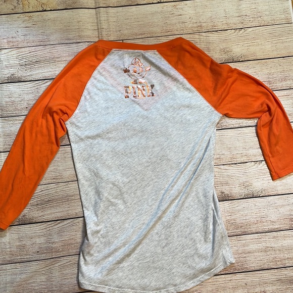 Women’s Victoria Secret Pink Syracuse Orange 🍊 v-neck Longsleeve shirt XS - Picture 5 of 6